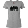thumbnail image 3 of Inktastic Boston Massachusetts City Skyline with Grunge Women's T-Shirt, 3 of 5