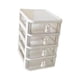 thumbnail image 5 of Organizador de escritorio con cajones transparentes, armario de almacenamiento, contenedor de escritorio versátil Blanco 4 Capas, 5 of 9