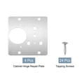 thumbnail image 3 of Uxcell Cabinet Hinge Repair Plate, 4 Set 85mm/3.35" Stainless Steel Door Hinge Repair Kit, Silver, 3 of 7