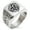 Silver, variant on Stainless Steel Triskelion Odin's Horn Knot Viking Geometric Pattern Biker Style Polished Ring