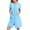 Sky Blue, variant on Sakmal Nightgowns Women Full Zip with Pockets Sleepwear Short Sleeve Beige Nightgowns for Women