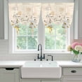 thumbnail image 4 of White Daisy Balloon Curtains for Bedroom/Front Door/Bathroom, Spring Floral Elegant Pastoral Botanical Bees Tie Up Curtains 63 Inch Length Light Filtering Kitchen Curtains Shades for Windows 46"x63", 4 of 8