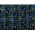 thumbnail image 2 of Zelouf Printed St. Velvet  , Sewing, DIY, Crafts Fabric by the Yard, Blk/green/blue, 3 Yard, 2 of 2