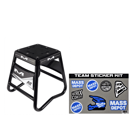Matrix Concepts A2 Aluminum Stand Aircraft Quality Tubing with Anti-Rock Perfect for 50cc  65cc  & 85cc Bikes Includes Sticker Pack (Black) price history on PriceWatchPro