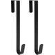 thumbnail image 1 of ZHAOCHENG Percha de corona de otoño para puerta de entrada, 15 pulgadas, gancho de metal largo para corona navideña otoñal, color negro, 1 of 5