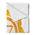 thumbnail image 2 of Colorful Soft Flannel Fleece Throw Blanket, Traditional Known with Ragged Brushstrokes Secret of Earth Print, Cozy Plush for Indoor and Outdoor Use, 50" x 60", Orange, by Ambesonne, 2 of 5