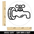 thumbnail image 2 of Water Faucet Self-Inking Rubber Stamp Ink Stamper - Lime Green Ink - Small 3/4 Inch, 2 of 7