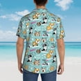 thumbnail image 4 of Fuzoiu Dogs Print Hawaiian Shirt for Men, Summer Beach Casual Short Sleeve Button Down Shirts, Men’s Beach Summer Shirts with Pocket,Small, 4 of 7