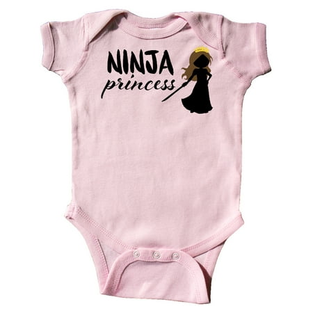

Inktastic Ninja Princess-brown haired silhouette Gift Baby Girl Bodysuit