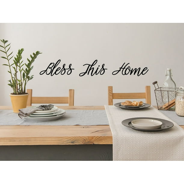 Bless This Home Script Kitchen Wall Decal Walmart Com Walmart Com