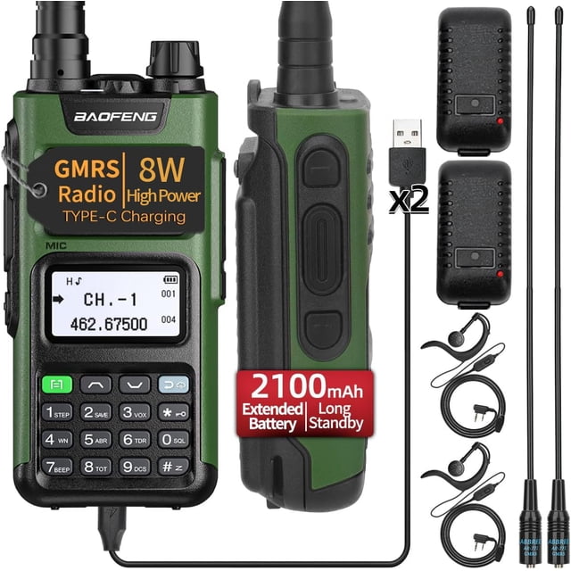 Radio bidireccional BAOFENG GM-15 Pro GMRS 8 W NOAA Weather Pack 2