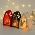 thumbnail image 2 of AMERTEER Christmas Mini Lantern Decorative LED Lights Santa Claus Snowman Elk Retro Lamp, 2 of 6
