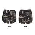 thumbnail image 3 of Balery Monochrome Mushroom Artwork Pattern Women's Running Shorts with Liner 2 Pockets Elastic Workout Athletic Gym Yoga Shorts-XX-Large, 3 of 7