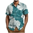 thumbnail image 2 of Jjayotai Mens George Tee Shirts, Men's Casual Shirts, Short Sleeve Vintage Bowling Shirt, Summer Button Up Top, Mens Hawaiian Shirt, 2 of 5