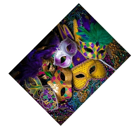 Image of Mardi Gras Backdrop Carnival Party Decorative Background Supplies Wall Photography