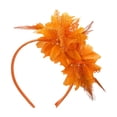 thumbnail image 2 of Horivan Vintage Feather Fascinator Hat with Mesh Ribbon and Clip Headband for Women, Tea Party Wedding Cocktail Headwear Accessory, 2 of 6
