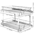 thumbnail image 3 of KFFKFF 13x21 inch Drawer Basket 2-Tier Wire Pull Out Cabinet Under Sink Organizer, 3 of 8