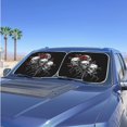 thumbnail image 2 of Jeiento Skeleton Rose Windshield Sun Shade for Truck SUV Car Foldable Automotive Front Window Sunshade Protector Removable Automotive Accessories Fit Most Car, 2 of 7