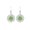 White Gold Color, variant on Emerald Flower Hollow Alloy Earrings Pearl Necklace