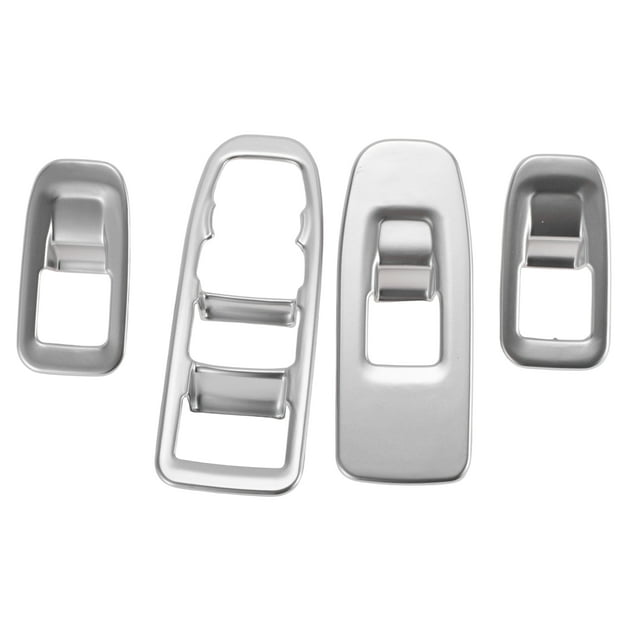 Cubierta del panel de interruptores de elevación de ventanas Unique Bargains para Cadillac XT5 2016-2023, accesorios interiores de botón de control de ventana de puerta del automóvil, tono plateado