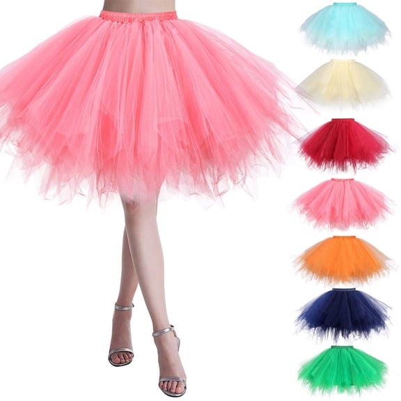 Skirts for Women Carnival Dance Party Holiday Party Tutu Ballet Casual Comfortable Womens Skirt Beige M
