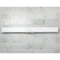 thumbnail image 1 of Possini Euro Design Exeter Modern Wall Mount Light LED Brushed Nickel Silver Metal 36" Wide Vanity Bar Fixture Rectangular Silk Screened Glass Shade Decor for Bathroom Over Mirror House Home, 1 of 4