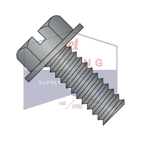 

1/4-20 x 3/8 Machine Screws | Slotted | Hex Washers Head | Steel | Black Oxide (Quantity: 4000)