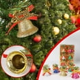 thumbnail image 2 of Cheapark 6-Piece Gold Plastic Christmas Tree Pendants - Small Ornaments for Hanging Vase & Tree, Festive Decor for Holiday, 2 of 7