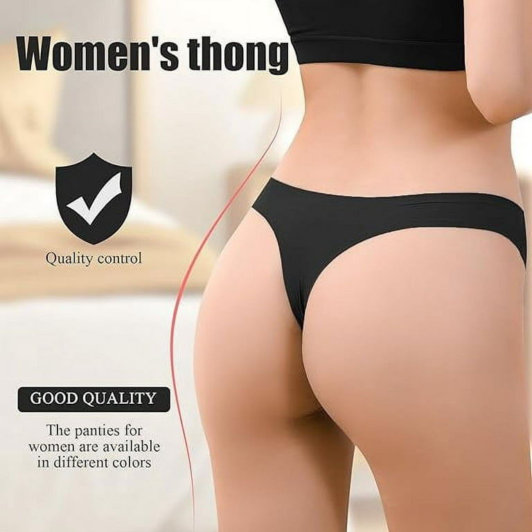 LEVAO Seamless Thongs Women Cheeky Underwear Stretch G-String Sexy