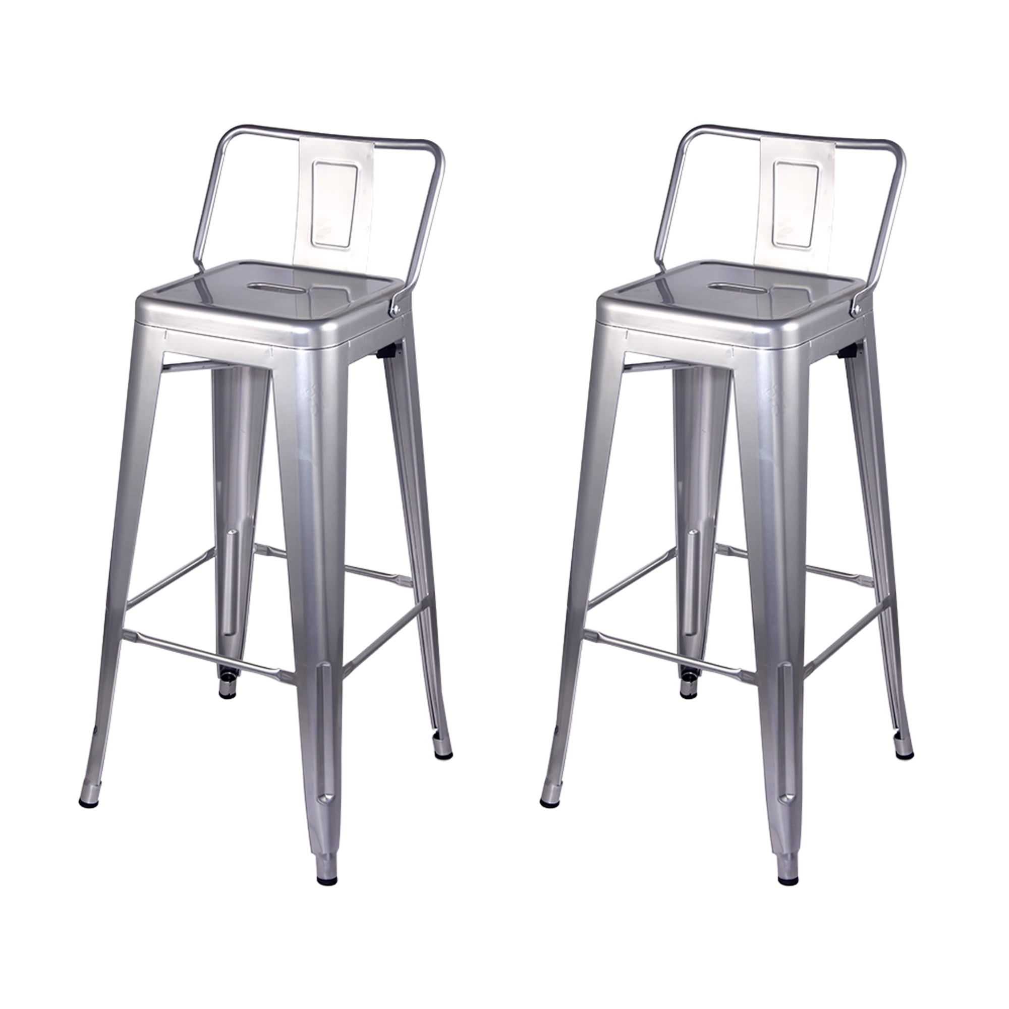 1-Pack Black GIA 30-Inch Low-Back Bar Height Stool