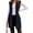 Navy Blue, variant on Zeagoo Womens Long Vests Sleeveless Draped Lightweight Open Front Cardigan Layering Vest with Side Pockets