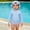 Blue, variant on Juslio Swimsuit Girls Striped one Piece Swimsuit and Swim Cap Sets Beach Quick Dry Kids Swimsuits Sizes 18 M
