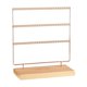 thumbnail image 1 of Soporte para joyería, soporte para pendientes con Base de madera, 2 ranuras para anillos, organizador de joyas, soporte organizador para tocador de Oro rosa, 1 of 9