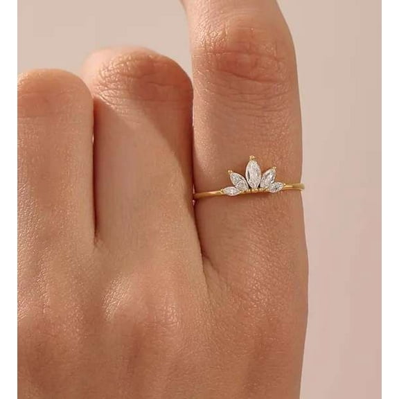 vylahjewellery Classic 14K Rose Gold Wedding Ring 1.50 CT Marquise Cut Moissanite Diamond Engagement Ring