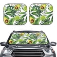 thumbnail image 2 of Haiem Watercolor Green Tropical Car Windshield Sun Shade (2 Pieces) Foldable Windshield Sun Shade Car Accessories for Truck SUV Pickup-Small, 2 of 7