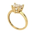 thumbnail image 2 of Solitaire Engagement Ring for Women - 2ct Natural Morganite in 18K Yellow Gold Promise Ring, 2 of 6
