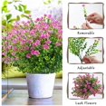 thumbnail image 2 of 8 Bundles Outdoor Artificial Flowers UV Resistant Fake Plants Faux Plastic Greenery for Indoor Outside Plants Garden Porch Window Home Wedding Farmhouse Decor, 2 of 7