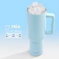 thumbnail image 2 of Credrink 40oz Rosa Acero Inoxidable Aislado Tumbler con Pajita Plegable y Asa, a Prueba de Fugas, Regalo de Navidad, 2 of 10