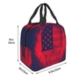 thumbnail image 6 of ZICANCN Insulated Lunch Bag for Women Men, American Flag Skull Purple Print Reusable Cute Lunch Bags for Picnic School Work Office, 6 of 8