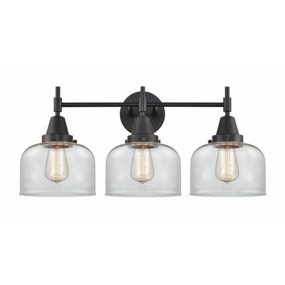 447-3W-BK-G72 Innovations Lighting Caden - 3 Light Bath Vanity-11 Inches Tall and 26 Inches Wide-Matte Black Finish-Clear Glass Color