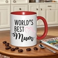 thumbnail image 6 of World's Best Mum Mug - Elegant Cursive "World's Best Mum" & Pink Heart Coffee Cup, Tea/Hot Chocolate Cup for Mom, Mother's Day/Christmas Gift, White with Black Lettering, for hot Beverages, 6 of 9