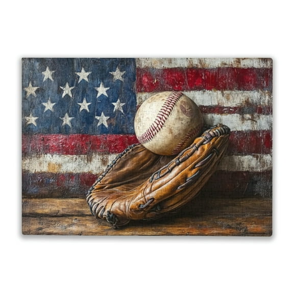 500 Pieces Jigsaw Puzzle For Adults And Teens Baseball and Glove Colorful Jigsaw Puzzles For Adults And Teens Puzzle Toys Wooden Gifts