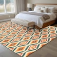 thumbnail image 4 of 6'x9' Area Rugs, Orange Teal Geometric Indoor Outdoor Area Rug for Living Room Bedroom, Southwest Ethnic Country Washable Bathroom Rugs Kitchen Floor Carpet Mats Home Decor Aesthetic, 4 of 8