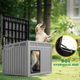 thumbnail image 6 of Dog House for Both Indoor and Outdoor with Weatherproof Roof Removable Floors for Medium to Large Dogs Interior Space (Grey&Black, Large ), 6 of 9