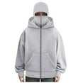 thumbnail image 3 of Gibobby Womens Zip Up Hoodies Oversized Long Sleeve Sweatshirts Fall Fashion Jackets Winter Clothes with Pockets(S,Grey), 3 of 4