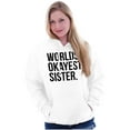 thumbnail image 3 of Worlds Okayest Sister Siblings Little Women Plus Size Graphic Pullover Hoodie Brisco Brands 3X, 3 of 4