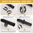thumbnail image 5 of Uxcell 4Pcs T8 U Clips Holder Bracket, 304 Stainless Steel LED Fluorescent Tube Clip, Lamp Support Pipe Clamps for 20mm 25/32" Light Bulb Tube Rod Mounting Accessories, 36mm H, Black, 5 of 7