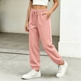 thumbnail image 5 of FSYBOA Girls Sweatpants Size 10-12T, Drawstring Relaxed Fit Elastic Bottom Casual Kids Fall Joggers Pants with Pockets Pink, 5 of 8