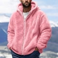 thumbnail image 2 of Mens Fuzzy Sherpa Jacket Fleece Long Sleeve Zip Up Coat Thermal Plush Winter Cozy Outwear Warm Coats Outdoor Fashion, 2 of 4