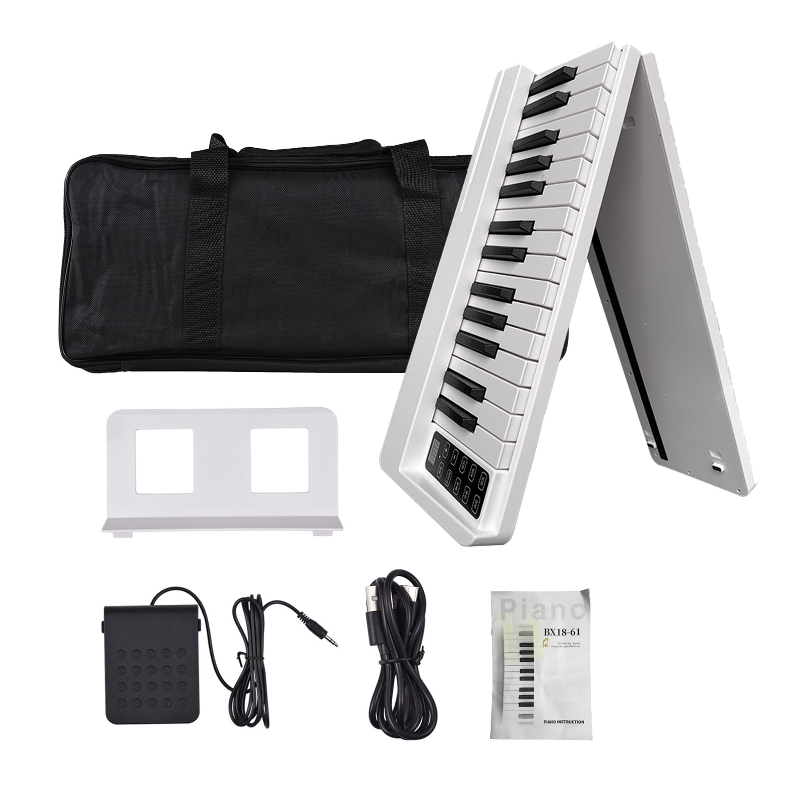 Eccomum Foldable Piano Keyboard 61 Key Digital Keyboard Piano